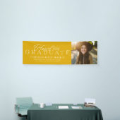 2025年度黄色の卒業写真のクラス 横断幕 (トレードショー)