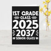 2025年度1年生 2037年度卒業予定の未来の高校生 カード (黄色い花)
