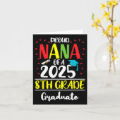 2025年度8年卒業の面白い自慢のばあちゃん カード (黄色い花)