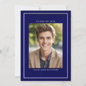 2025年度　クラシックネイビー　カスタムフォト　卒業 招待状 (正面)