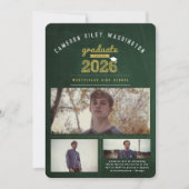 2025年度 クラス レトロ チョークボード フォト 卒業式 招待状 (正面)