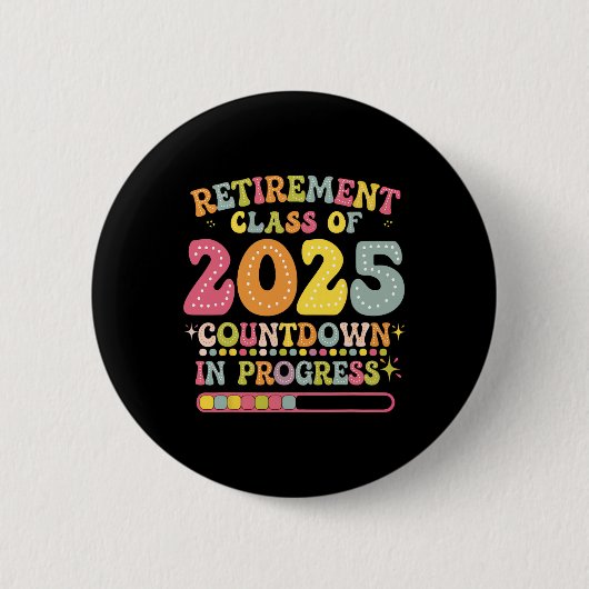 2025年度 グルービーな退職カウントダウン教師用ギフト 缶バッジ (正面)