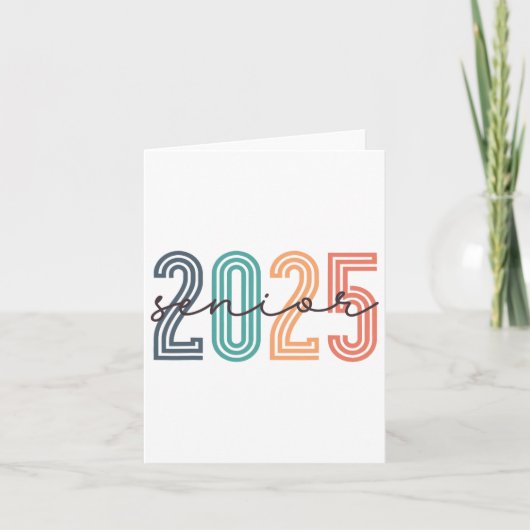 2025年度 シニア クラスオブ2025 レトロCk 学校へ 卒業 カード (正面)