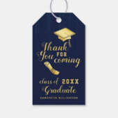 2025年度 ブルーとゴールド 卒業感謝祭 ギフトタグ (裏面)