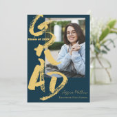 2025年度 ブルー フォト 卒業おめでとうございますのご案内 招待状 (スタンド正面)