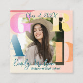 2025年度 ミニ写真 卒業おめでとう 招待状 (正面)