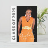 2025年度 レトロ グラム フォト 卒業パーティー 招待状 (スタンド正面)