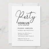 2025年度 レトロ グラム フォト 卒業パーティー 招待状 (裏面)