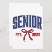 2025年度 上級生 コケッティ クラスオブ2025 ピンクのリボン 招待状 (正面/裏面)