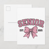 2025年度 上級生 コケッティ クラスオブ2025 ピンクリボン インビテーションポストカード (正面/裏面)