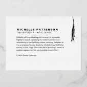 2025年度 写真 卒業 ゴールド 箔招待状 (裏面)