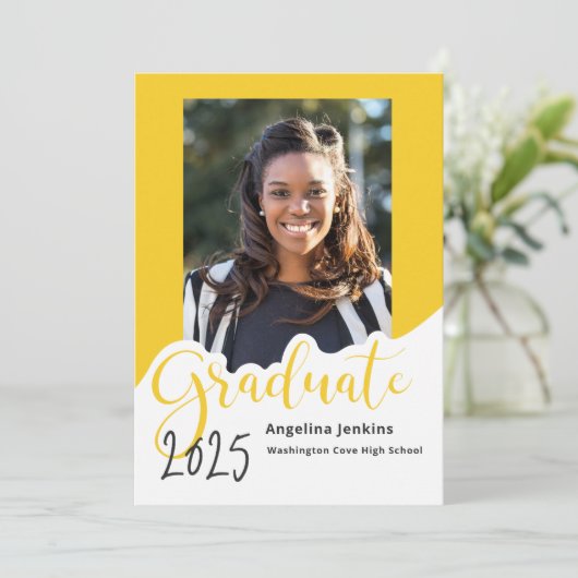 2025年度 卒業おめでとう フォト発表 案内状 (スタンド正面)