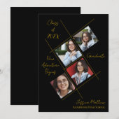 2025年度 卒業おめでとう マルチ写真 卒業発表 招待状 (正面/裏面)