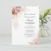 2025年度 卒業パーティー パンパス グラス 卒業祝い 招待状 (スタンド正面)