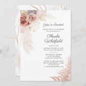 2025年度 卒業パーティー パンパス グラス 卒業祝い 招待状 (正面/裏面)