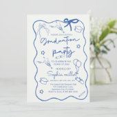 2025年度 卒業パーティー レトロ 招待状 ファンシー (スタンド正面)