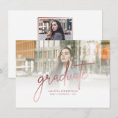 2025年度 卒業写真 卒業おめでとうのご案内 招待状 (正面/裏面)