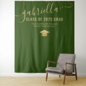 2025年度 卒業式 緑の写真ブース 自撮り 背景 タペストリー (インサイチュ)