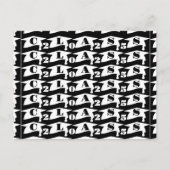 2025年度 卒業 クラス ブラック&ホワイト ポストカード (正面)