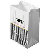 2025年度 卒業 メガネ チェッカー ファン ミディアムペーパーバッグ (正面アングル)