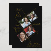 2025年度 多枚写真 卒業おめでとうございますのお知らせ 招待状 (正面/裏面)