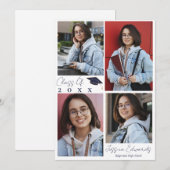 2025年度 多枚写真 卒業おめでとうございますのご案内 招待状 (正面/裏面)