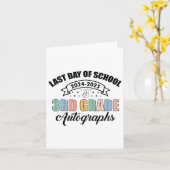 2025年度 最後の登校日 サイン 3年生 卒業 カード (黄色い花)