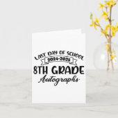 2025年度 最後の登校日 サイン 8年生 卒業 カード (黄色い花)