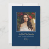 2025年度 海軍卒業生 ゴールド 卒業パーティー 写真 招待状 (裏面)