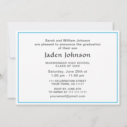 2025年度 現代の卒業生 写真 卒業パーティー 招待状 (裏面)