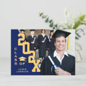 2025年度 現代の卒業生 写真 卒業パーティー 招待状 (スタンド正面)