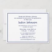 2025年度 現代の卒業生 写真 卒業パーティー 招待状 (裏面)