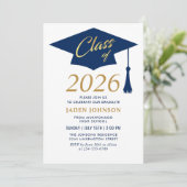 2025年度 現代シンプルクラス 写真 卒業パーティー 招待状 (スタンド正面)