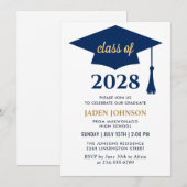 2025年度 現代シンプルクラス 卒業パーティー 招待状 (正面/裏面)