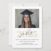 2025年度 現代的な卒業写真 招待状 (正面)