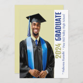 2025年度 男性/女性 卒業おめでとうカード 招待状 (正面/裏面)