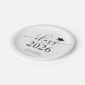 2025年度 白クラス 卒業パーティー ペーパープレート (アングル)