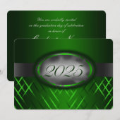 2025年度 緑と銀のクラス 招待状 (正面/裏面)