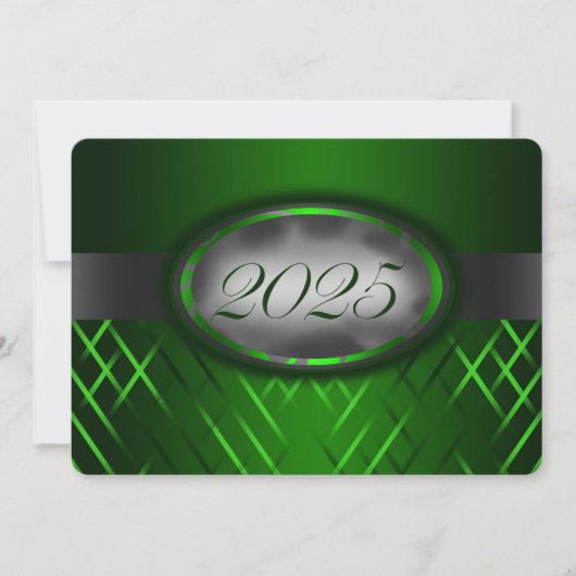 2025年度 緑と銀のクラス 招待状 (正面)
