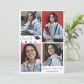 2025年度　複数写真 卒業おめでとうございますの案内 招待状 (スタンド正面)