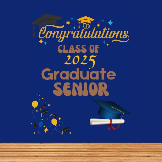 2025年度 青い卒業生クラス 卒業式 タペストリー