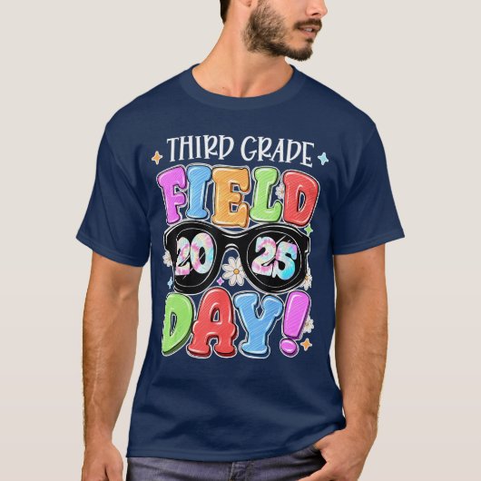 2025年度 3年生の運動会 楽しい一日 学校の運動会 Tシャツ (正面)