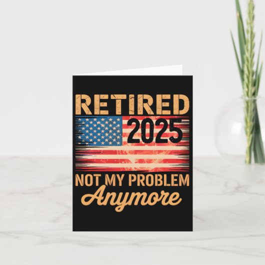 2025年引退 もう私の問題じゃない アメリカ国旗 カード (正面)