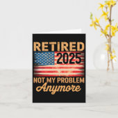 2025年引退 もう私の問題じゃない アメリカ国旗 カード (黄色い花)