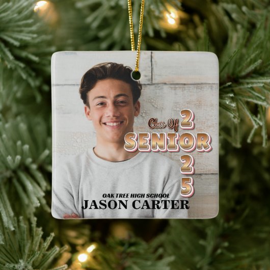 2025年後期卒業写真 セラミックオーナメント (ツリー)