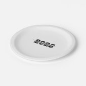 2025年後期卒業生2025年学校 ペーパープレート (アングル)