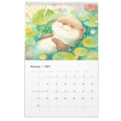 2025年愛らしい カレンダー (2月 2027)