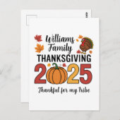 2025年感謝祭パンプキンファミリー ポストカード (正面/裏面)