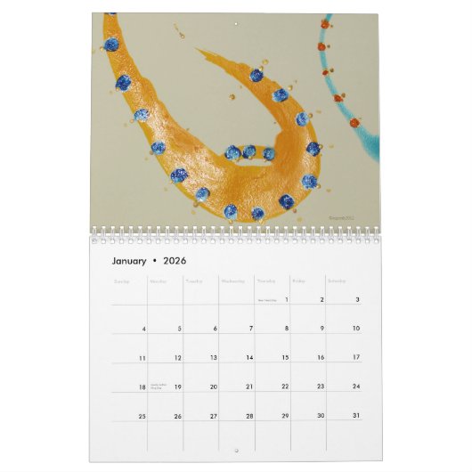 2025年抽象芸術カレンダー カレンダー (1月 2026)
