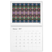 2025年数々のカラー抽象芸術フラクタル カレンダー (2月 2017)